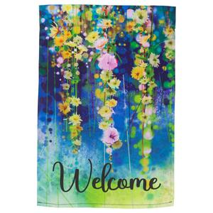 Northlight Watercolor Floral Welcome Garden Flag