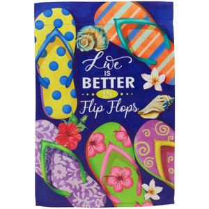 Northlight Life is Better in Flip Flops Garden Flag alternate view
