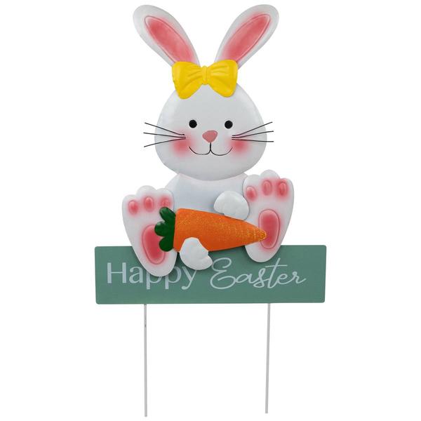 Northlight Bunny with Carrot Easter Garden Stake
