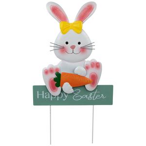 Northlight Bunny with Carrot Easter Garden Stake