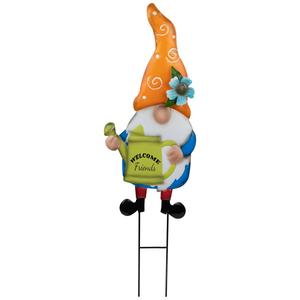 Northlight Welcome Friends Gnome Garden Stake
