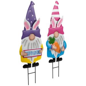 Northlight Gnomes Easter Garden Stakes - Set of 2
