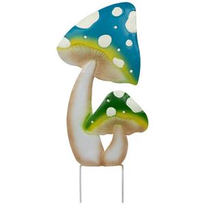 Northlight Double Spotted Mushrooms Garden Stake