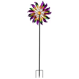 Northlight Mardi Gras Flower Pinwheel Garden Stake