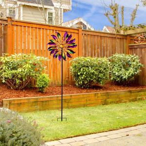 Northlight Mardi Gras Flower Pinwheel Garden Stake alternate view