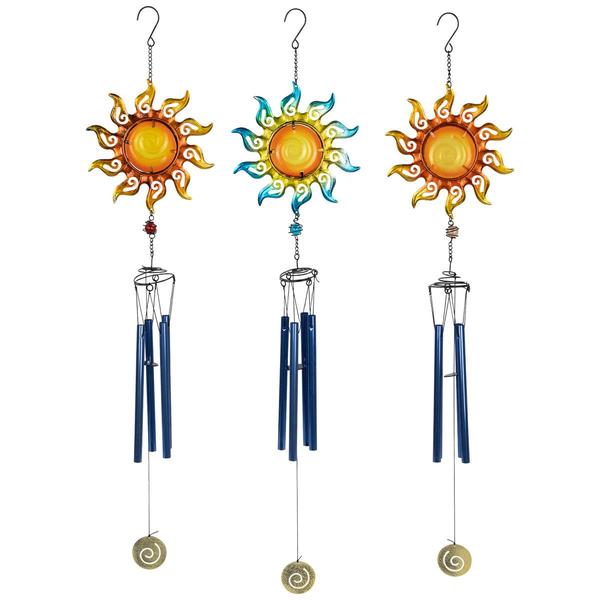 Northlight Shining Sun Garden Windchimes - Set of 3
