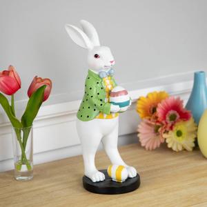 Northlight Rabbit Holding Easter Egg Garden Statue alternate view