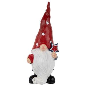 Northlight Gnome Holding Star Patriotic Garden Statue