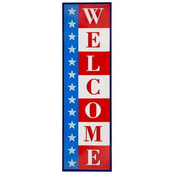 Northlight Americana Welcome Metal Porch Board Sign alternate view