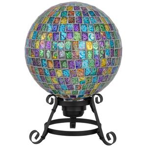 Northlight Mosaic Window Pane Garden Gazing Ball alternate view