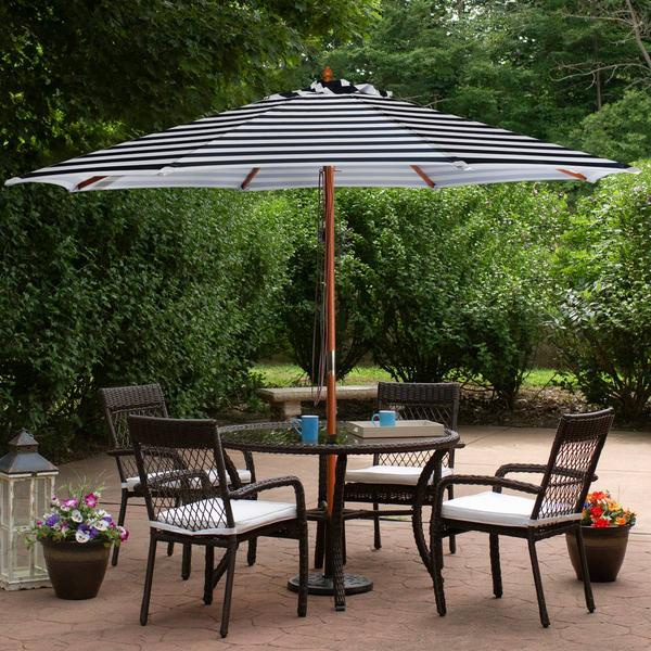 Northlight 8.5ft. Striped Outdoor Patio Market Umbrella alternate view