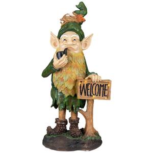 Northlight LED Solar Welcome Gnome Garden Statue alternate view
