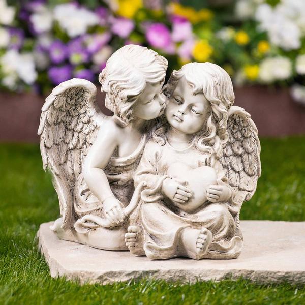 Northlight Double Cherubs with Heart Statue