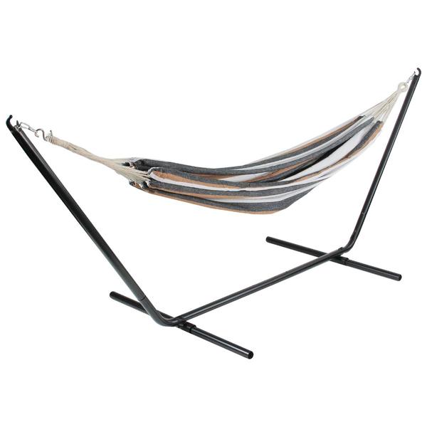 Northlight 73in. Striped Double Brazilian Hammock alternate view
