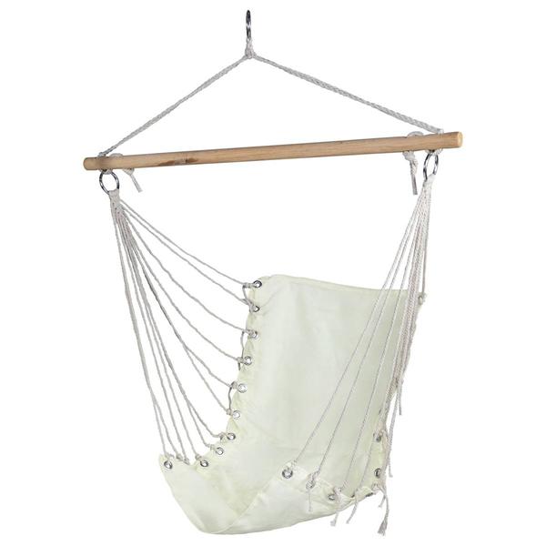 Northlight Cream Hammock Chair with Wooden Bar