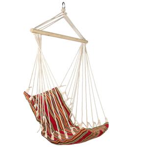 Northlight Striped Hammock Chair w/ Padding & Wooden Bar