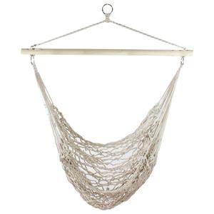 Northlight Cotton Macrame Hammock with Wooden Bar
