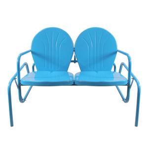 Northlight Retro Metal Tulip Double Glider Patio Chair