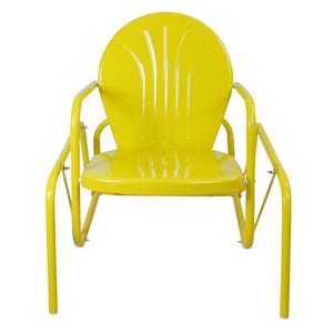 Northlight Retro Metal Tulip Glider Patio Chair