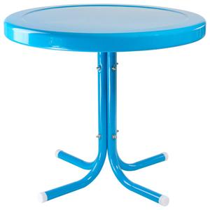 Northlight 22in. Retro Tulip Side Table - Turquoise Blue