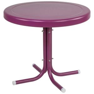 Northlight 22in. Retro Tulip Side Table - Purple