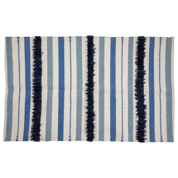 Northlight Striped Woven Outdoor Accent Throw Rug