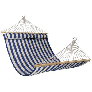 Northlight Striped Macrame Double Hammock with Pillow