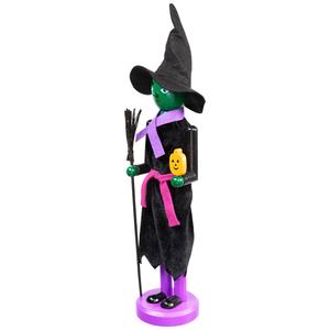 Northlight 14in. Green Witch Wooden Halloween Nutcracker alternate view