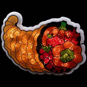 Northlight 20in. Pre-Lit Cornucopia Window Decoration alternate view