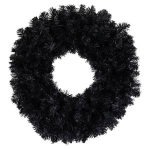 Northlight 24in. Black Colorado Spruce Halloween Wreath