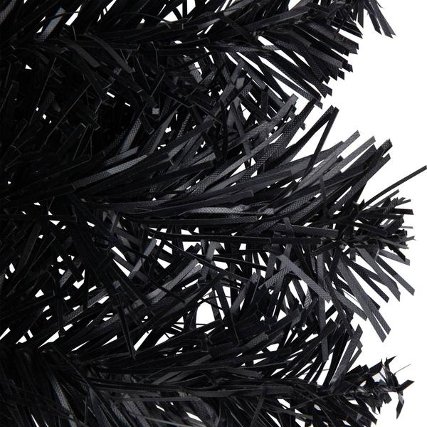 Northlight 24in. Black Colorado Spruce Halloween Wreath alternate view