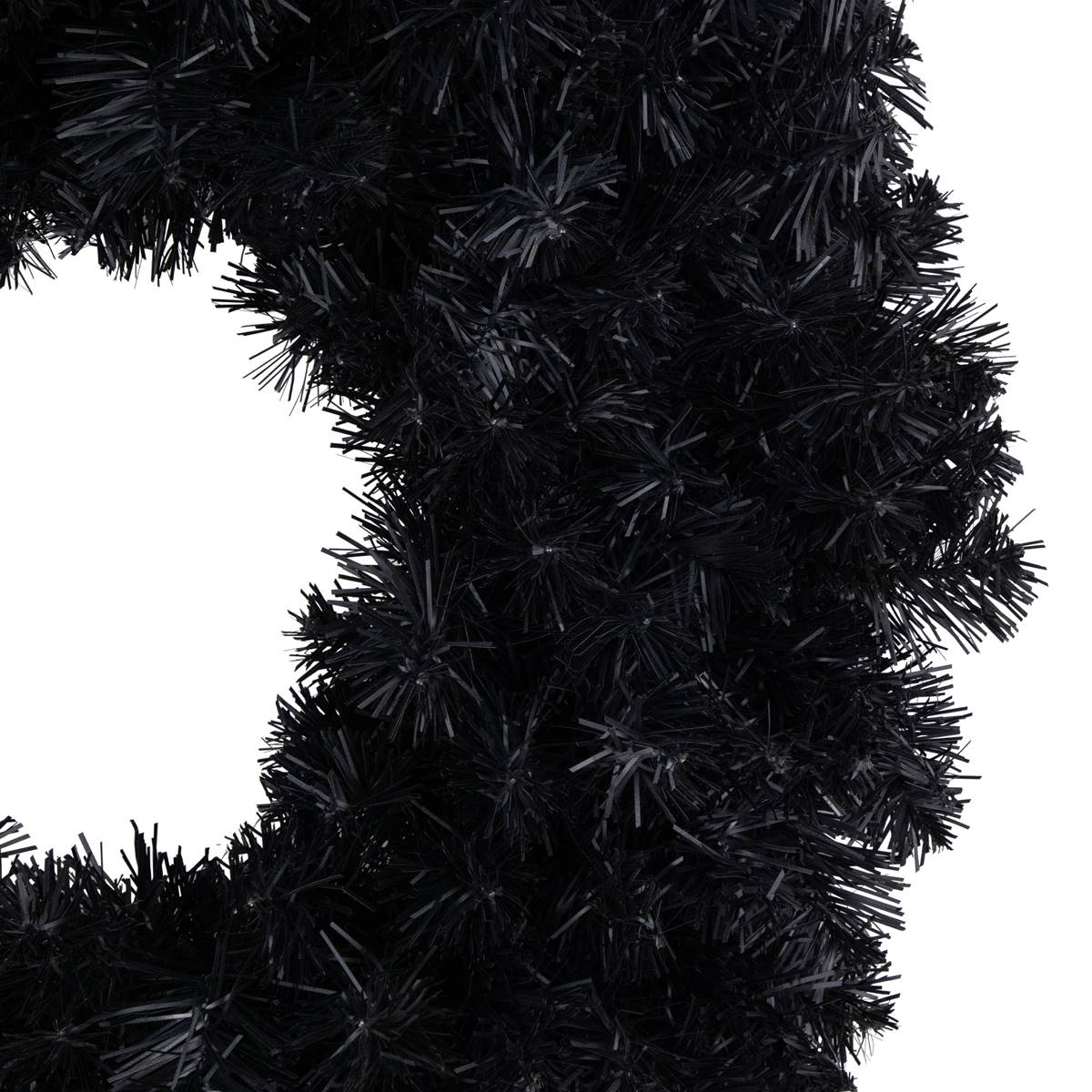 Northlight Seasonal 24in. Black Colorado Spruce Halloween Wreath