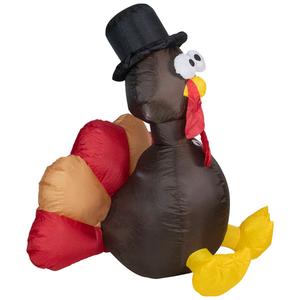 Northlight 6ft. Inflatable Outdoor Thanksgiving Turkey alternate view
