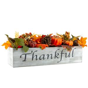 Northlight 21in. Autumn Thankful Rustic Wooden Box alternate view