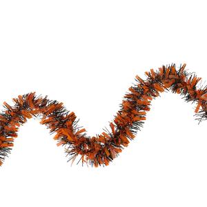 Northlight 50in. Orange and Black Halloween Garland