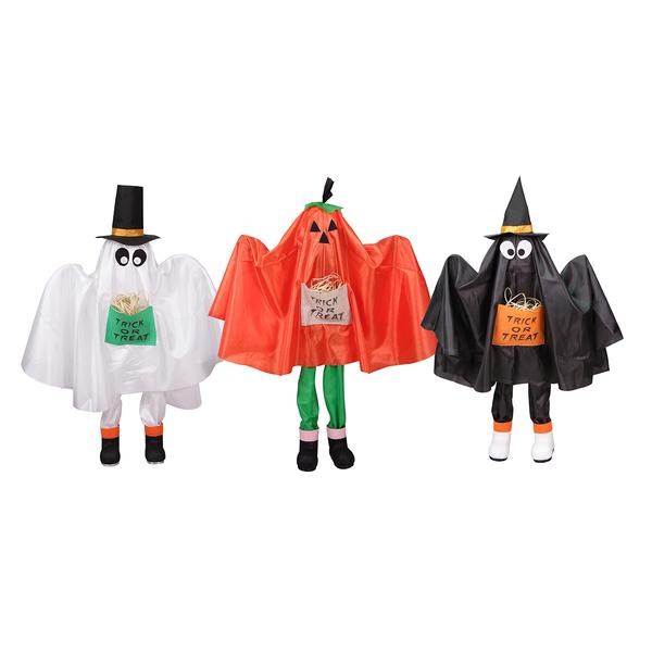 Northlight Pumpkin & Bat Standing Figures - Set of 3