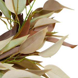 Northlight 22in. Neutral Fall Colored Leaves Wreath alternate view