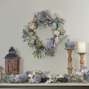 Northlight Pumpkin and Pine Cones Fall Wreath alternate view