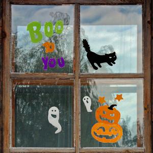 Northlight Boo to You Halloween Gel Window Clings alternate view