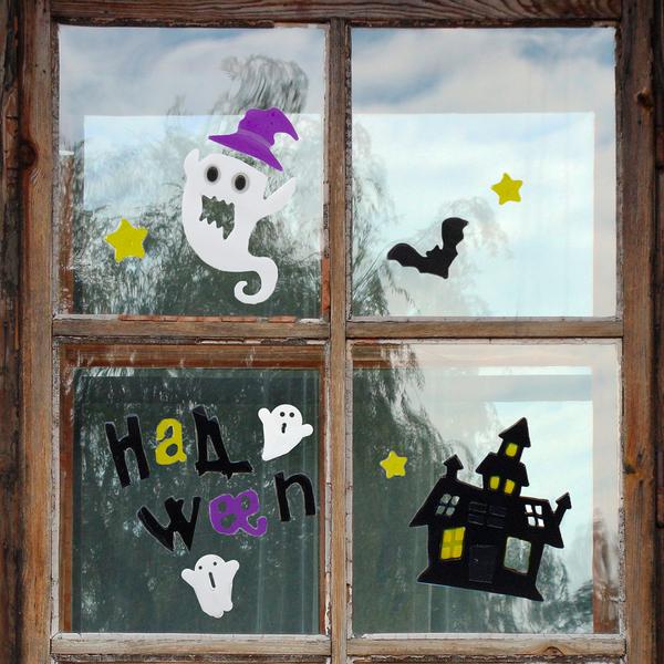 Northlight Haunted House Halloween Gel Window Clings alternate view