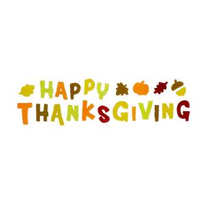 Northlight Happy Thanksgiving Gel Window Clings