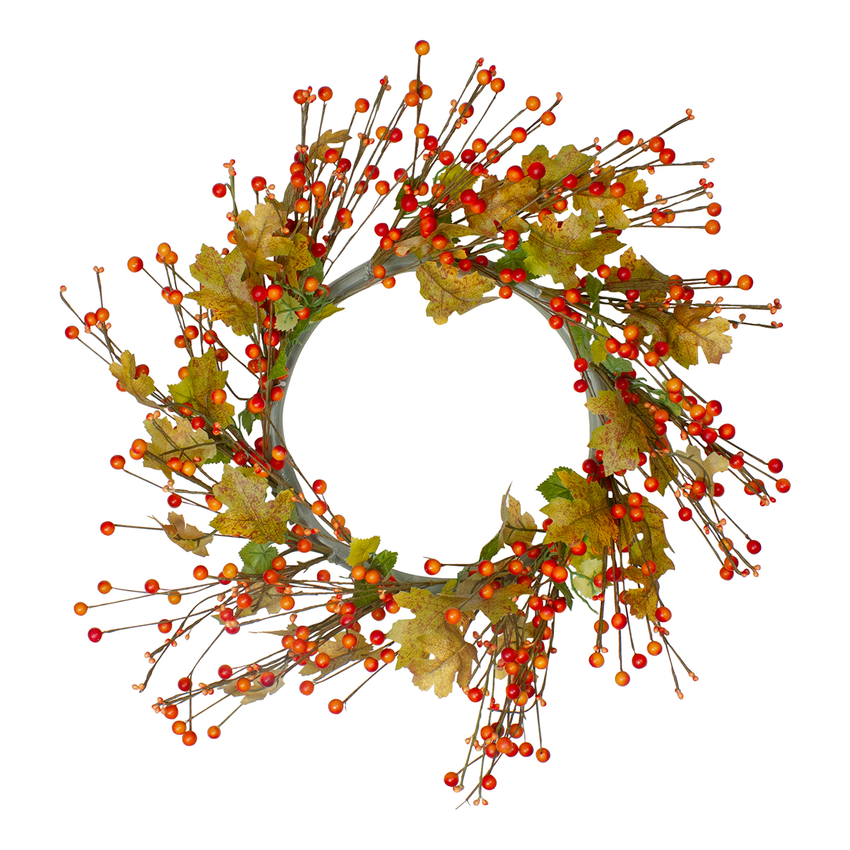 Northlight Seasonal Berries And Leaves Fall Artificial Wreath