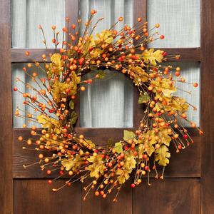 Northlight Berries and Leaves Fall Artificial Wreath alternate view