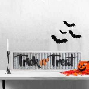 Northlight 27.5in. Silver Trick or Treat Wall Sign alternate view