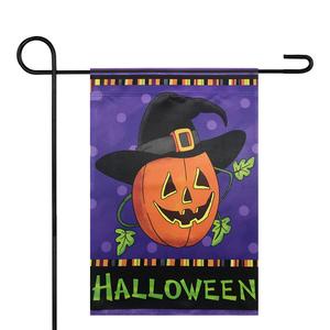 Northlight Pumpkin in Witch Hat Halloween Garden Flag alternate view