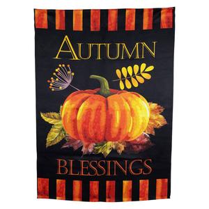 Northlight Blessings & Pumpkin Outdoor Garden Flag