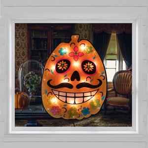 Northlight 15in. Lighted Pumpkin Halloween Silhouette alternate view