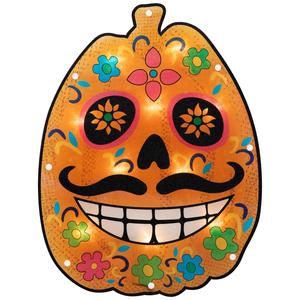 Northlight 15in. Lighted Pumpkin Halloween Silhouette