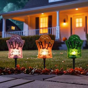 Northlight Set of 3 Tombstone Halloween Pathway Markers alternate view