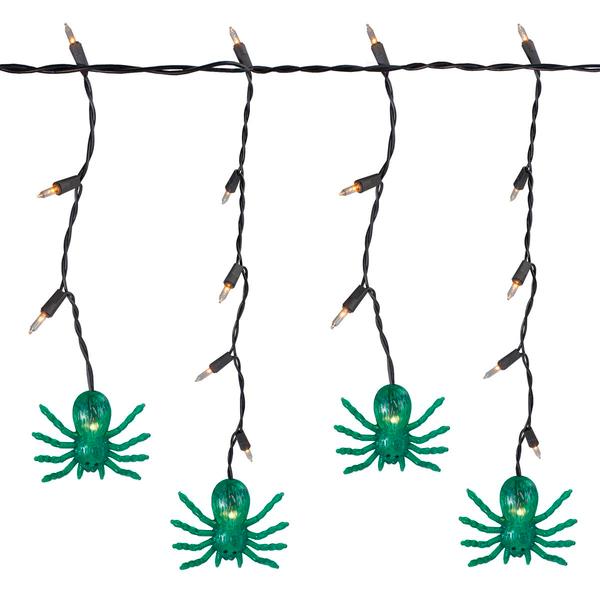 Northlight 35ct. Green Spider Halloween Icicle Lights
